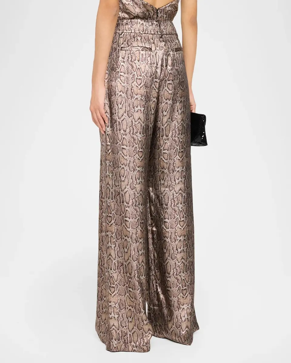 Ramy Brook Python Oscar Wide-Leg Pants | Thumbnail 3 Ramy Brook Python Oscar Wide-Leg Pants | Thumbnail 3