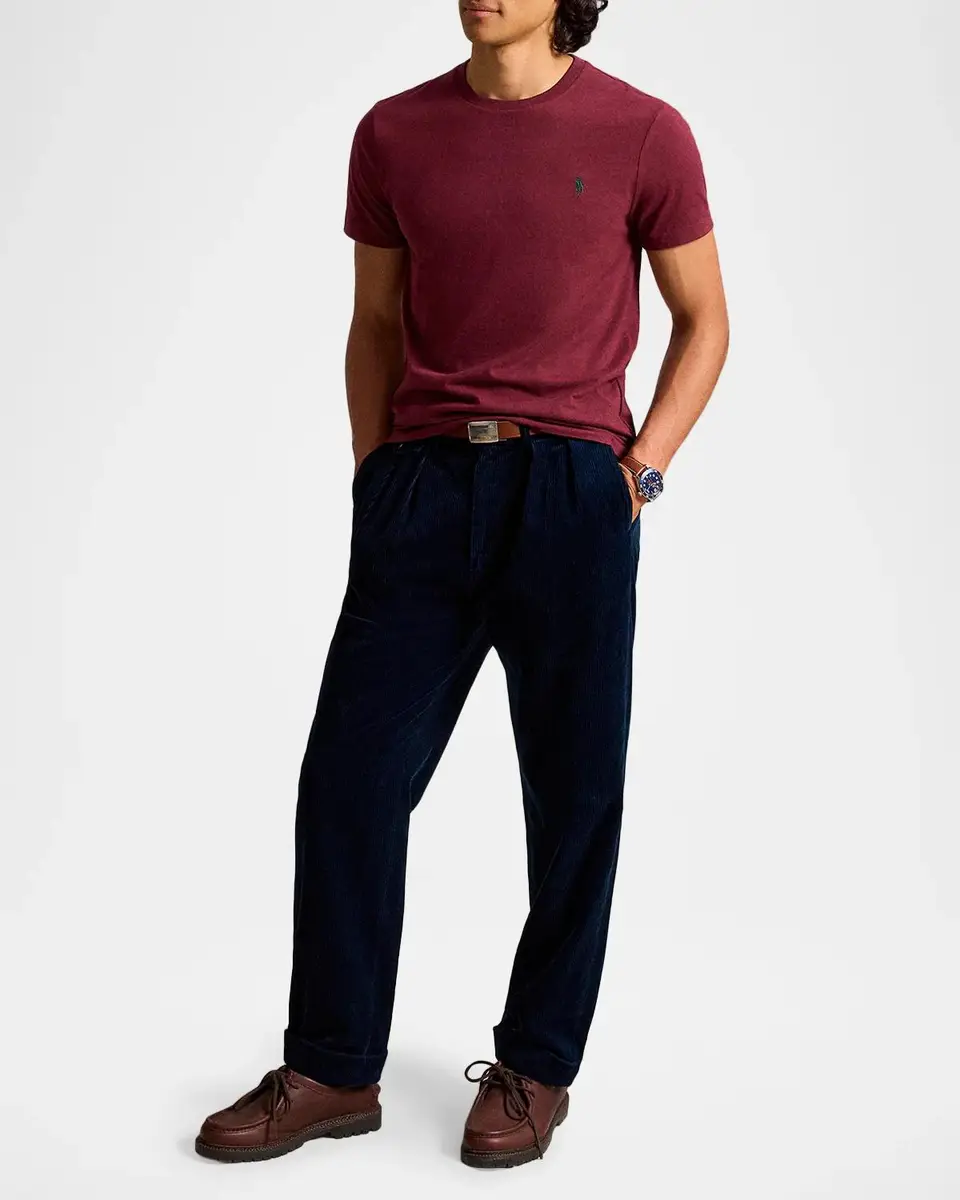 Polo Ralph Lauren Men's Custom Slim Fit Jersey Crewneck T-Shirt | Thumbnail 2 Polo Ralph Lauren Men's Custom Slim Fit Jersey Crewneck T-Shirt | Thumbnail 2