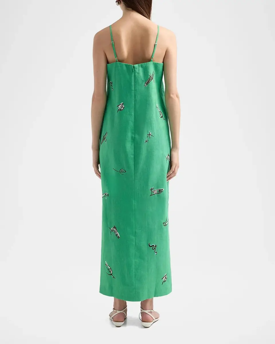 ALÉMAIS Wanda Embroidered Linen-Blend Maxi Dress | Thumbnail 3 ALÉMAIS Wanda Embroidered Linen-Blend Maxi Dress | Thumbnail 3