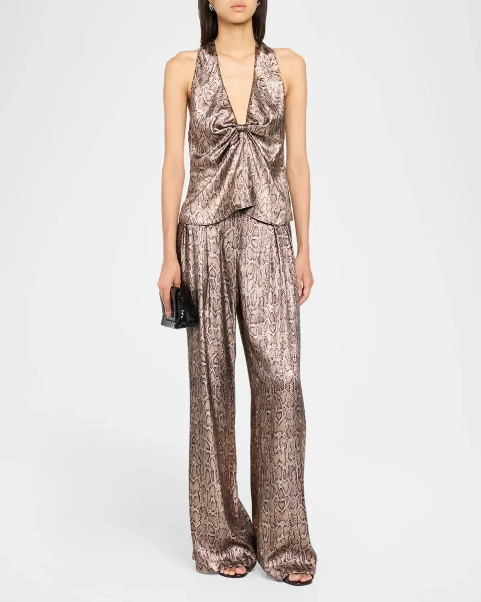 Ramy Brook Ophelia Snake-Printed Halter Top | Thumbnail 2 Ramy Brook Ophelia Snake-Printed Halter Top | Thumbnail 2