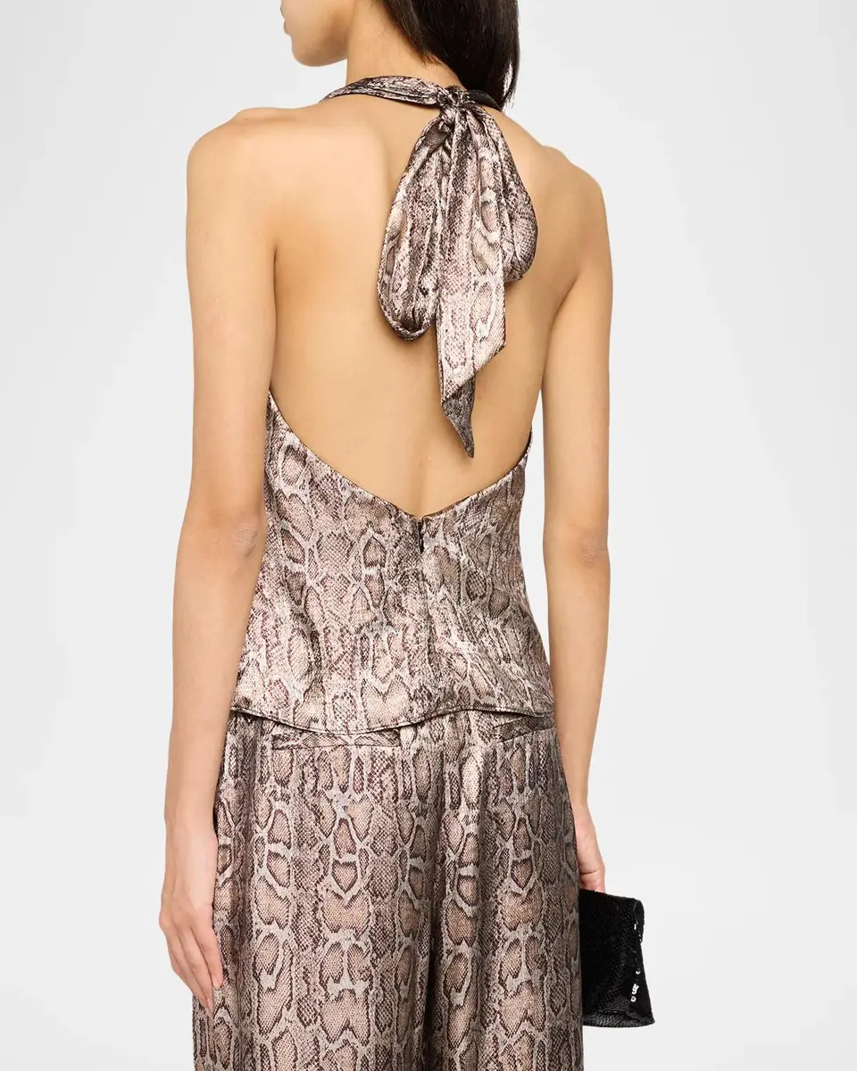 Ramy Brook Ophelia Snake-Printed Halter Top | Thumbnail 3 Ramy Brook Ophelia Snake-Printed Halter Top | Thumbnail 3