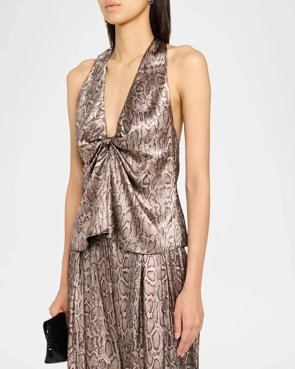 Ramy Brook Ophelia Snake-Printed Halter Top | Thumbnail 4 Ramy Brook Ophelia Snake-Printed Halter Top | Thumbnail 4