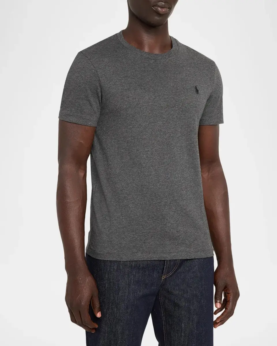 Polo Ralph Lauren Men's Custom Slim Fit Jersey Crewneck T-Shirt | Thumbnail 4 Polo Ralph Lauren Men's Custom Slim Fit Jersey Crewneck T-Shirt | Thumbnail 4