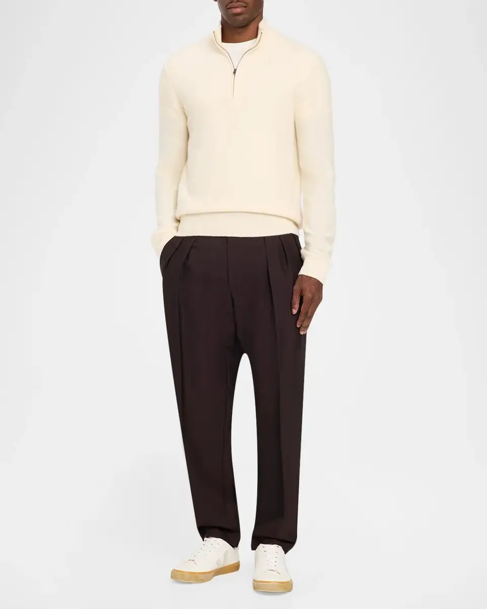 Vince Men's Plush Cashmere Quarter-Zip Sweater | Thumbnail 2 Vince Men's Plush Cashmere Quarter-Zip Sweater | Thumbnail 2