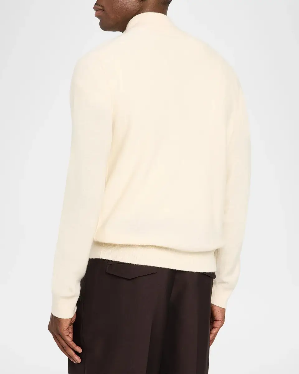 Vince Men's Plush Cashmere Quarter-Zip Sweater | Thumbnail 3 Vince Men's Plush Cashmere Quarter-Zip Sweater | Thumbnail 3
