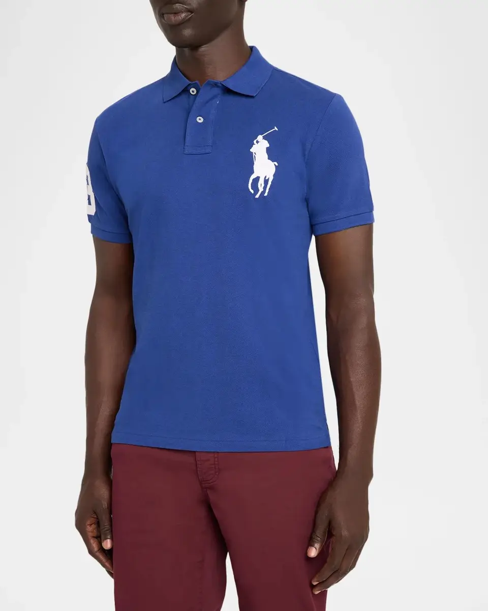 Polo Ralph Lauren Men's Custom Slim Fit Big Pony Mesh Polo Shirt | Thumbnail 4 Polo Ralph Lauren Men's Custom Slim Fit Big Pony Mesh Polo Shirt | Thumbnail 4