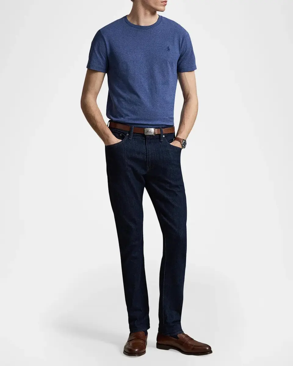 Polo Ralph Lauren Men's Custom Slim Fit Jersey Crewneck T-Shirt | Thumbnail 2 Polo Ralph Lauren Men's Custom Slim Fit Jersey Crewneck T-Shirt | Thumbnail 2