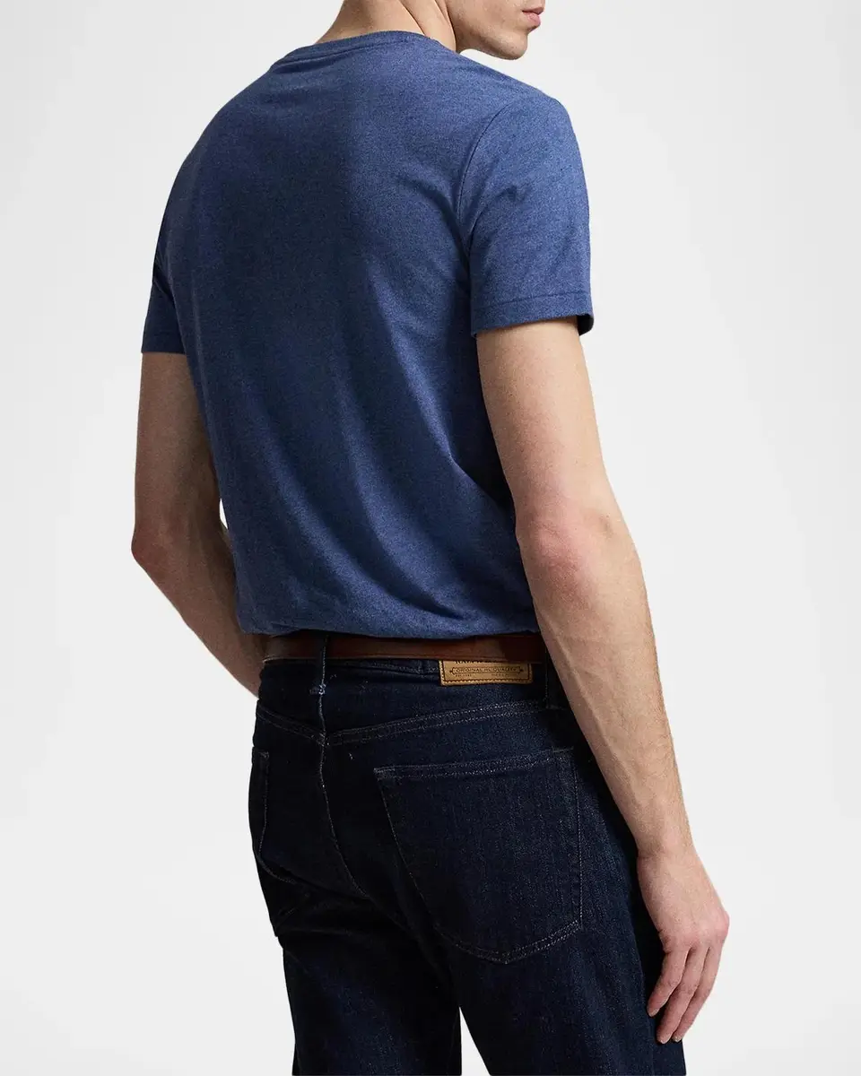 Polo Ralph Lauren Men's Custom Slim Fit Jersey Crewneck T-Shirt | Thumbnail 3 Polo Ralph Lauren Men's Custom Slim Fit Jersey Crewneck T-Shirt | Thumbnail 3