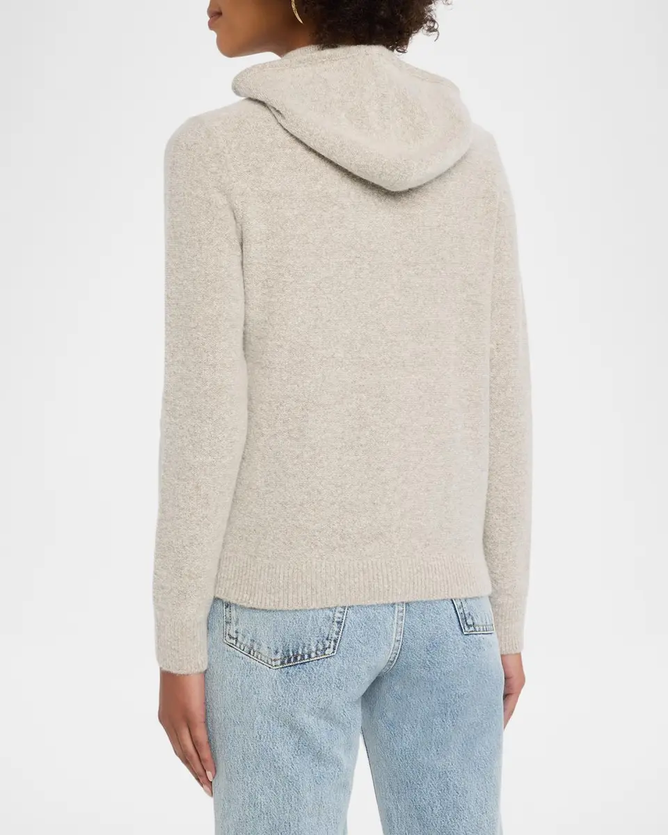 TSE Cashmere Cashmere Boucle Hooded Zip-Front Cardigan | Thumbnail 3 TSE Cashmere Cashmere Boucle Hooded Zip-Front Cardigan | Thumbnail 3