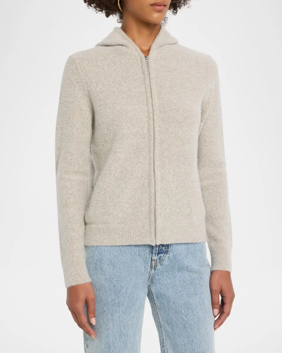 TSE Cashmere Cashmere Boucle Hooded Zip-Front Cardigan | Thumbnail 4 TSE Cashmere Cashmere Boucle Hooded Zip-Front Cardigan | Thumbnail 4