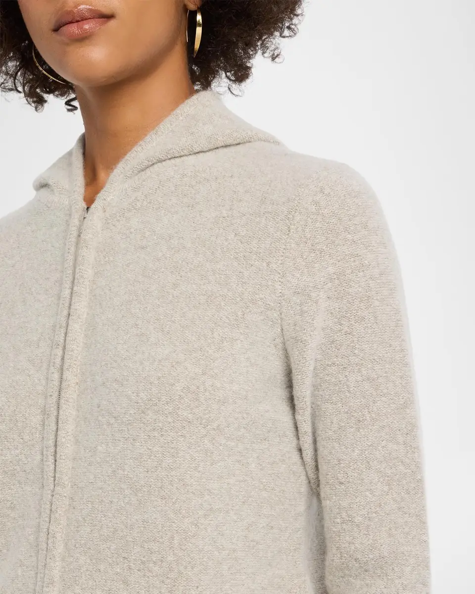 TSE Cashmere Cashmere Boucle Hooded Zip-Front Cardigan | Thumbnail 5 TSE Cashmere Cashmere Boucle Hooded Zip-Front Cardigan | Thumbnail 5