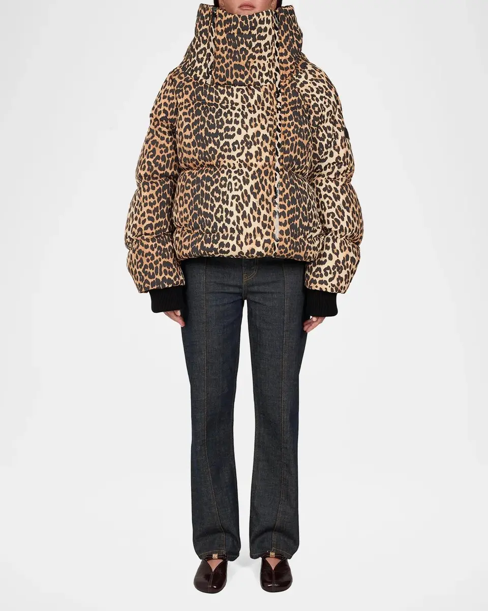 Ganni Future Leopard-Printed Puffer Jacket | Thumbnail 2 Ganni Future Leopard-Printed Puffer Jacket | Thumbnail 2
