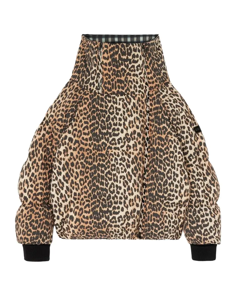 Ganni Future Leopard-Printed Puffer Jacket