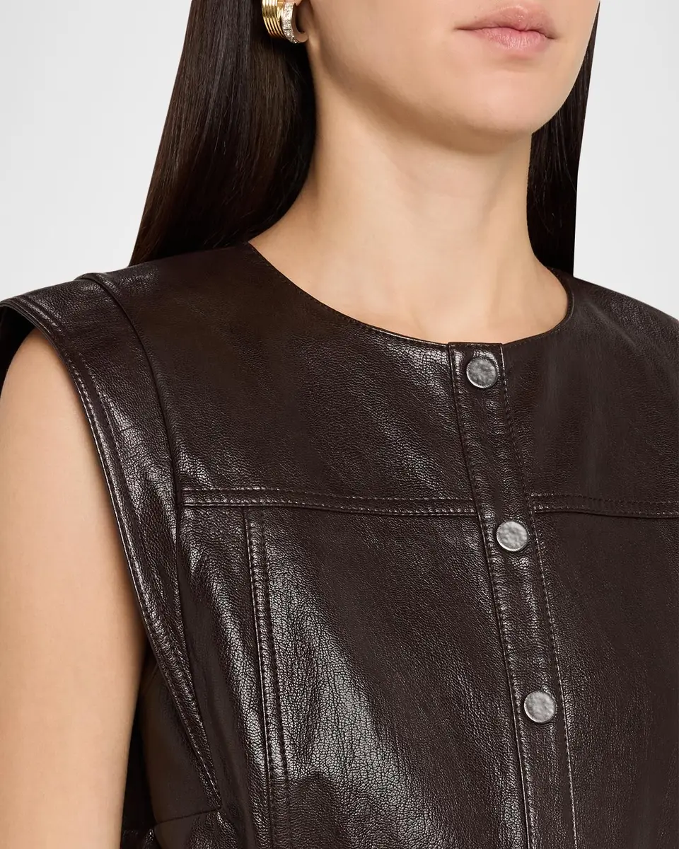 Kobi Halperin Brenda Faux-Leather Tie-Waist Midi Dress | Thumbnail 5