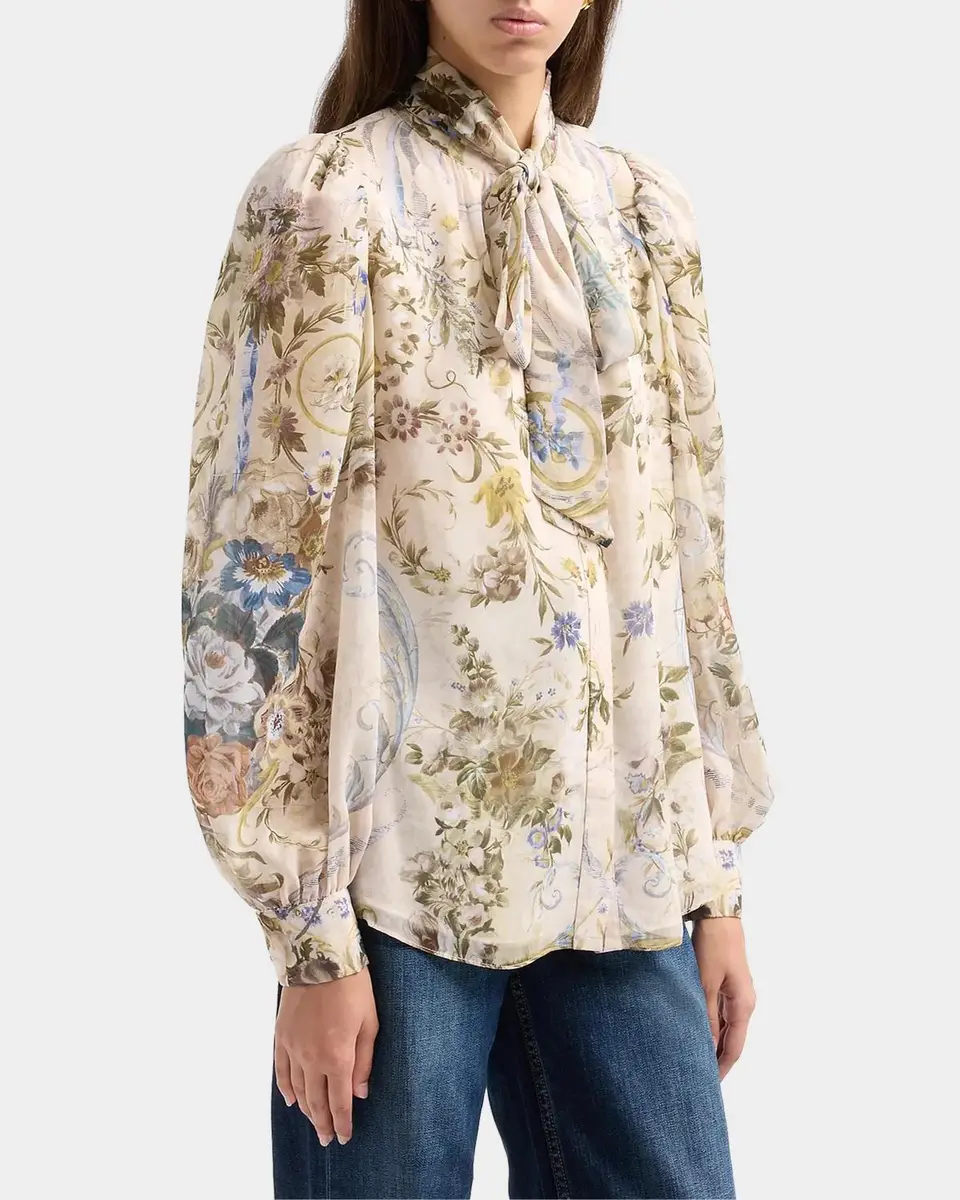 Kobi Halperin Beau Floral Tieneck Blouse | Thumbnail 4 Kobi Halperin Beau Floral Tieneck Blouse | Thumbnail 4