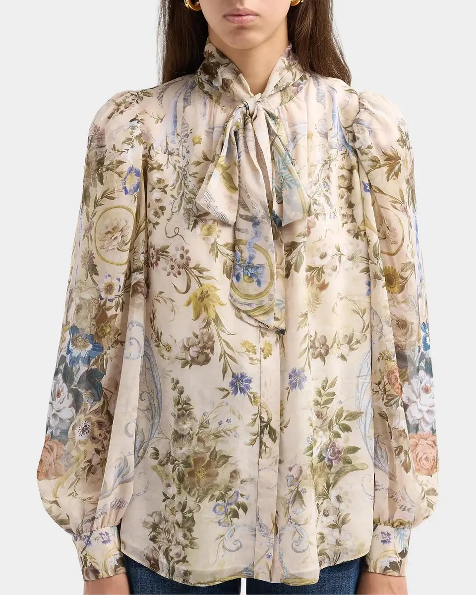 Kobi Halperin Beau Floral Tieneck Blouse | Thumbnail 5 Kobi Halperin Beau Floral Tieneck Blouse | Thumbnail 5