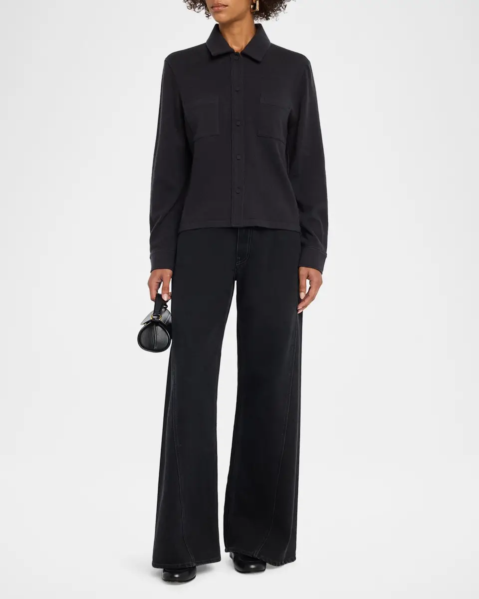 TSE Cashmere Cashmere Button-Front Shirt | Thumbnail 2 TSE Cashmere Cashmere Button-Front Shirt | Thumbnail 2