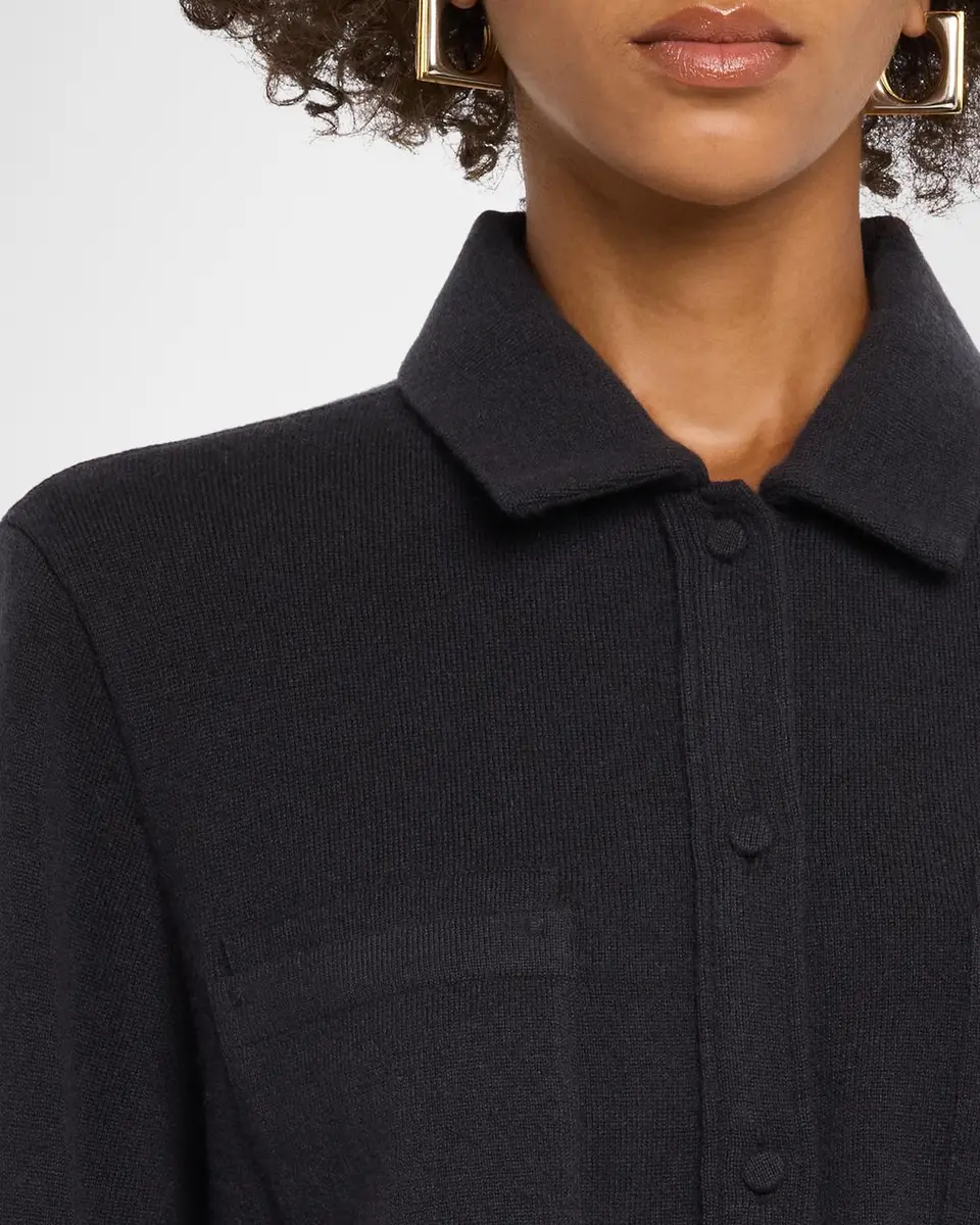 TSE Cashmere Cashmere Button-Front Shirt | Thumbnail 5 TSE Cashmere Cashmere Button-Front Shirt | Thumbnail 5