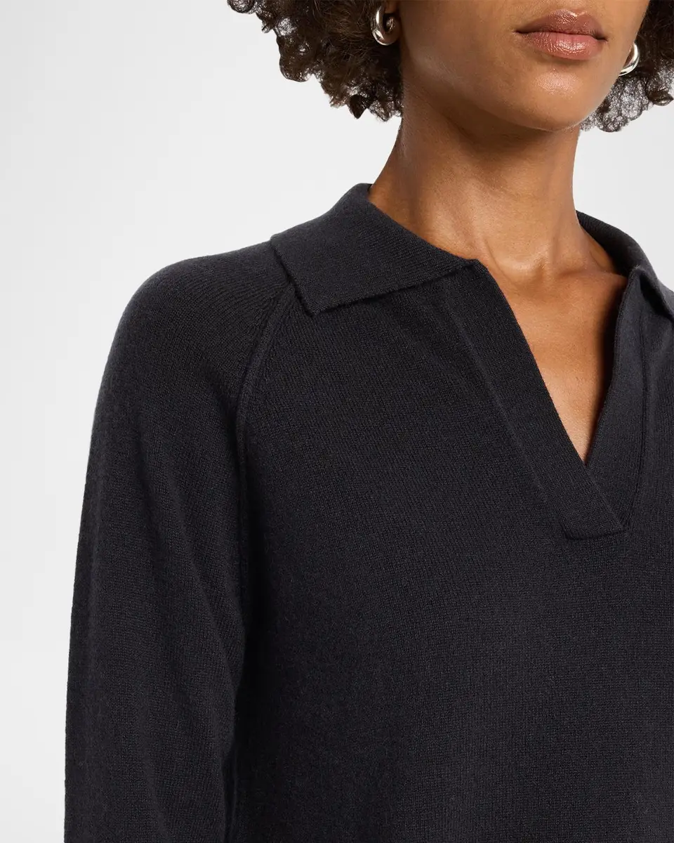 TSE Cashmere Cashmere 3/4-Sleeve Polo Sweater | Thumbnail 5 TSE Cashmere Cashmere 3/4-Sleeve Polo Sweater | Thumbnail 5