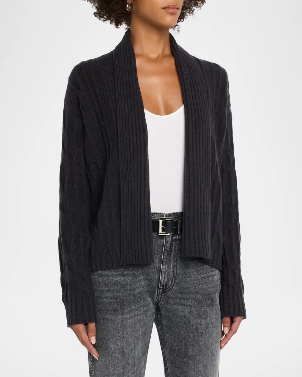 TSE Cashmere Shawl-Collar Cable-Knit Cardigan | Thumbnail 4 TSE Cashmere Shawl-Collar Cable-Knit Cardigan | Thumbnail 4