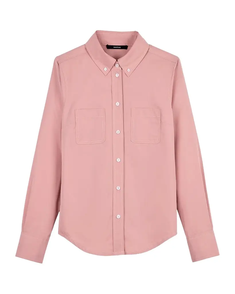 SMYTHE Stretch Cotton Poplin Button-Down Shirt