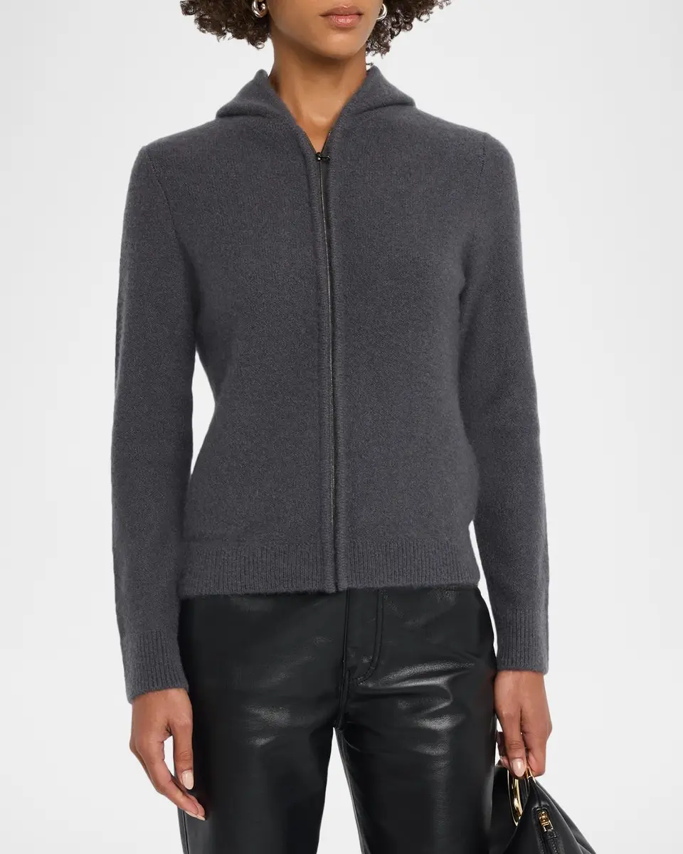 TSE Cashmere Cashmere Boucle Hooded Zip-Front Cardigan | Thumbnail 4 TSE Cashmere Cashmere Boucle Hooded Zip-Front Cardigan | Thumbnail 4
