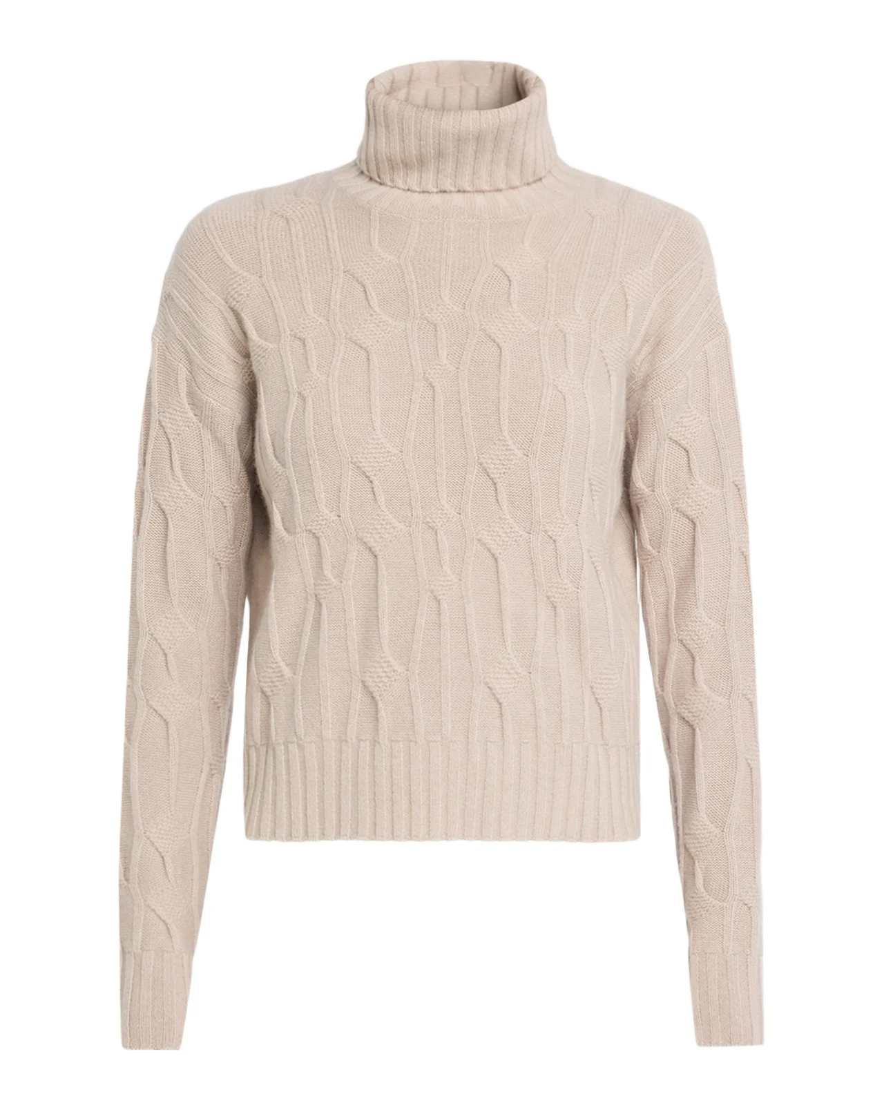 Textural Knit Turtleneck Sweater