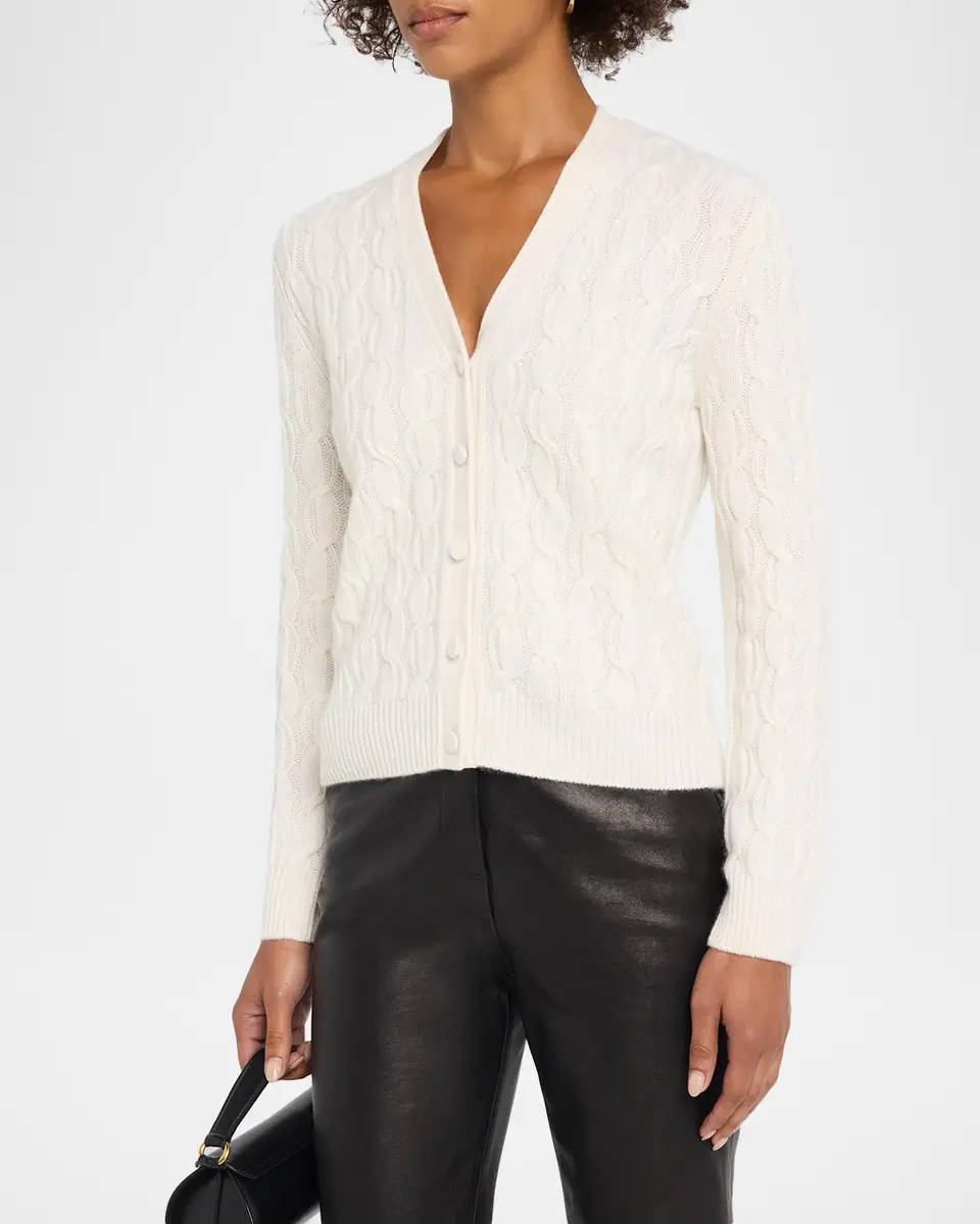 TSE Cashmere Cashmere Entwined Cable-Knit Cardigan | Thumbnail 4 TSE Cashmere Cashmere Entwined Cable-Knit Cardigan | Thumbnail 4