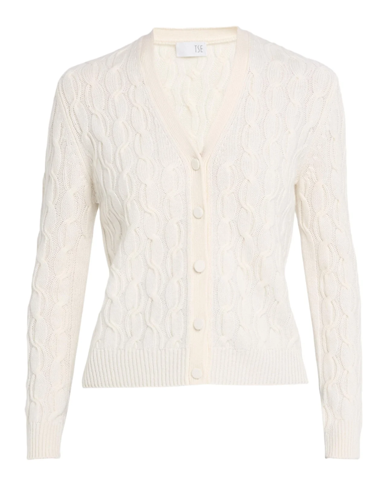TSE Cashmere Cashmere Entwined Cable-Knit Cardigan