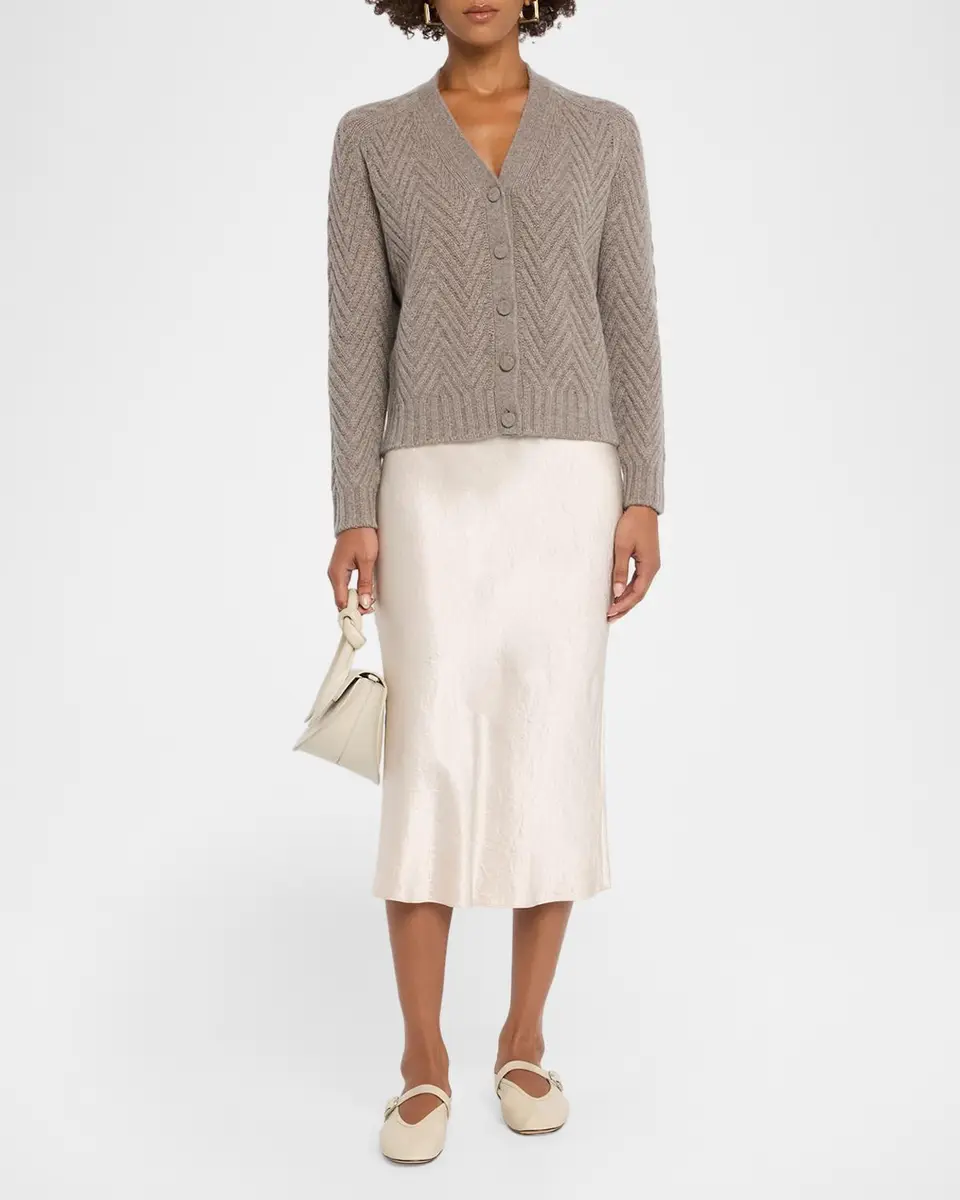 TSE Cashmere Cashmere Chevron-Stitch Cardigan | Thumbnail 2 TSE Cashmere Cashmere Chevron-Stitch Cardigan | Thumbnail 2