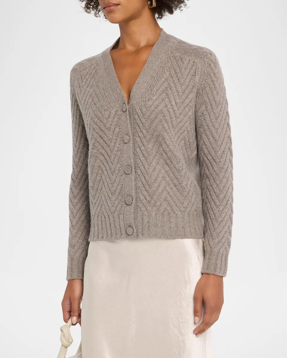 TSE Cashmere Cashmere Chevron-Stitch Cardigan | Thumbnail 4 TSE Cashmere Cashmere Chevron-Stitch Cardigan | Thumbnail 4