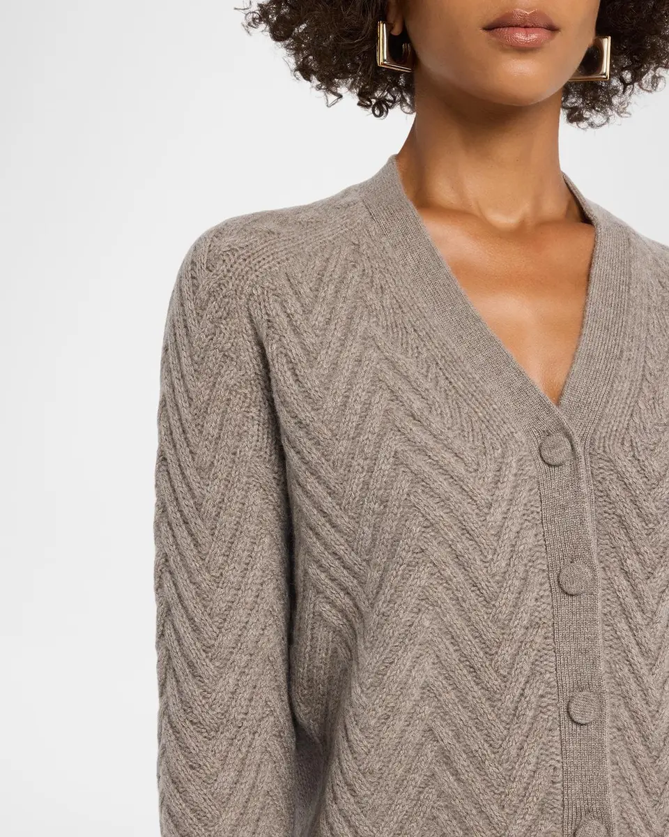 TSE Cashmere Cashmere Chevron-Stitch Cardigan | Thumbnail 5 TSE Cashmere Cashmere Chevron-Stitch Cardigan | Thumbnail 5
