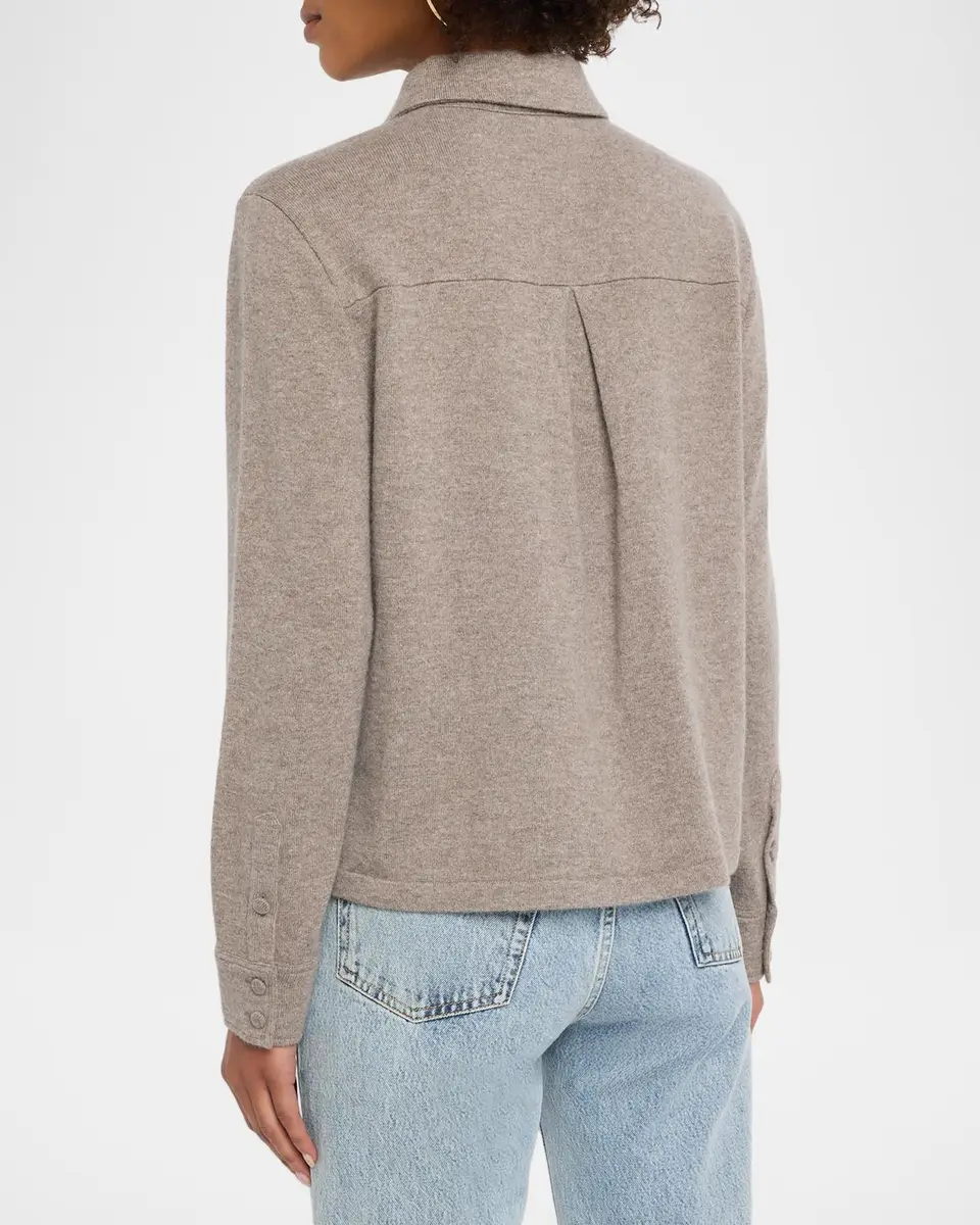 TSE Cashmere Cashmere Button-Front Shirt | Thumbnail 3 TSE Cashmere Cashmere Button-Front Shirt | Thumbnail 3