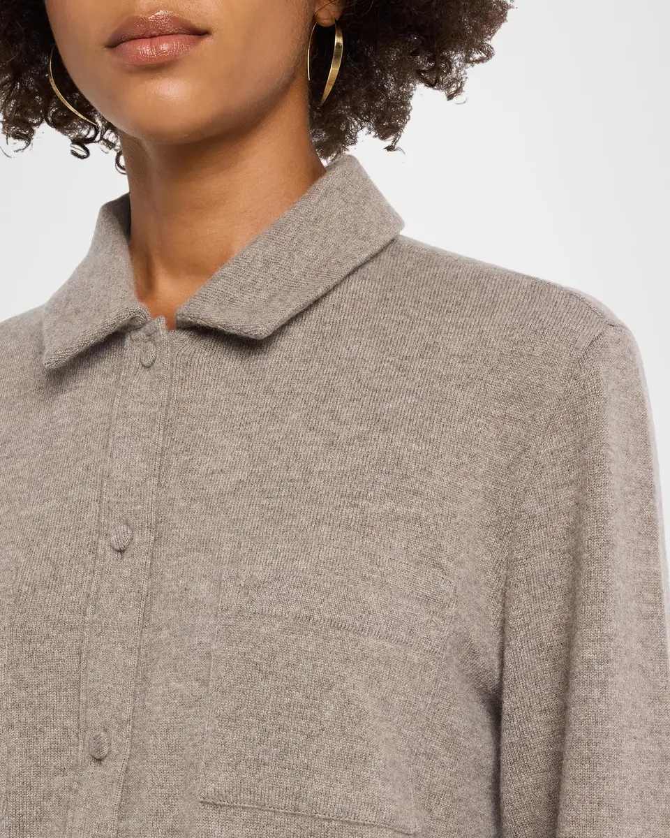 TSE Cashmere Cashmere Button-Front Shirt | Thumbnail 5 TSE Cashmere Cashmere Button-Front Shirt | Thumbnail 5