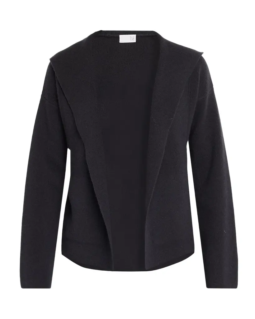 TSE Cashmere Cashmere Open-Front Hooded Jacket