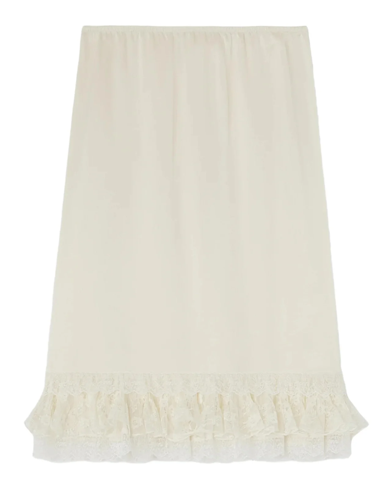 Ganni Fluid Satin Knee-Length Frill Skirt