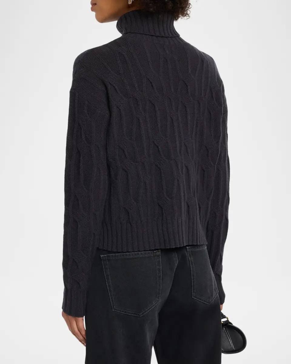 TSE Cashmere Textural Knit Turtleneck Sweater | Thumbnail 3 TSE Cashmere Textural Knit Turtleneck Sweater | Thumbnail 3