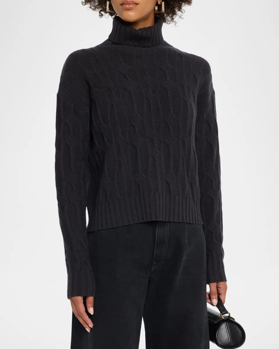 TSE Cashmere Textural Knit Turtleneck Sweater | Thumbnail 4 TSE Cashmere Textural Knit Turtleneck Sweater | Thumbnail 4