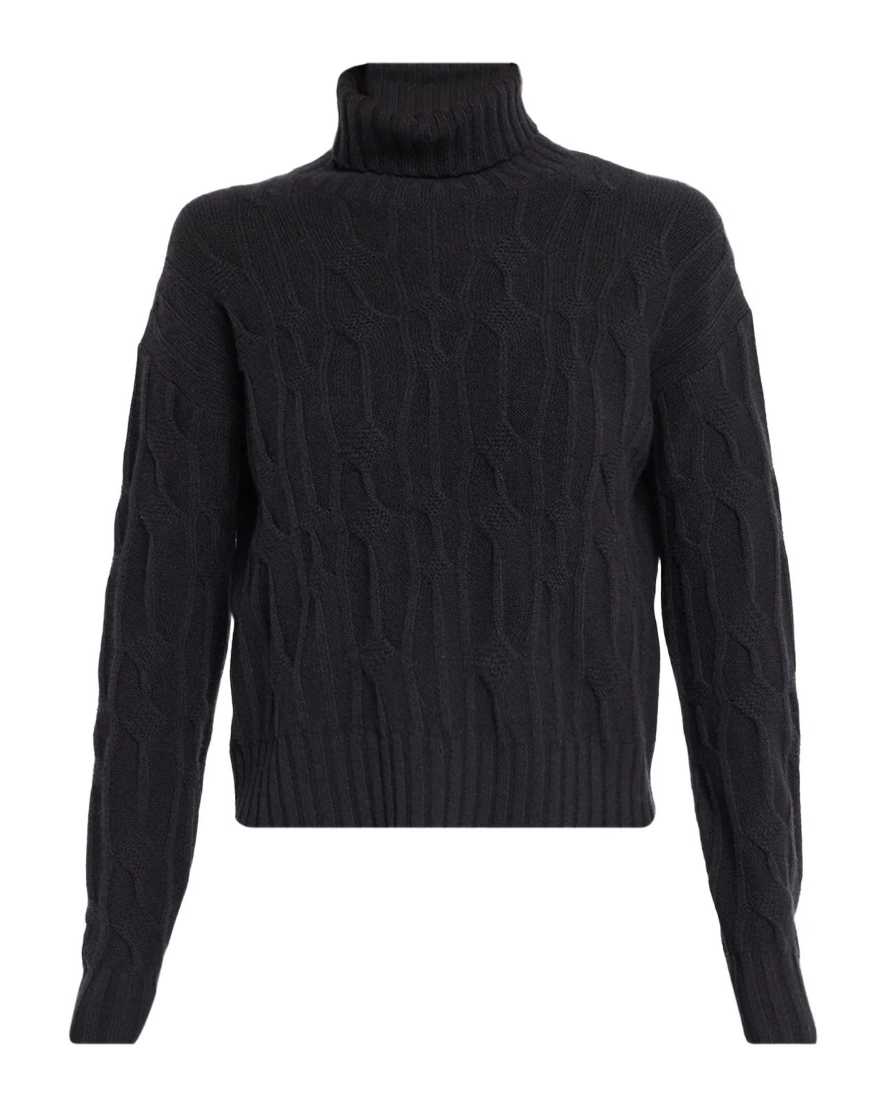 Textural Knit Turtleneck Sweater