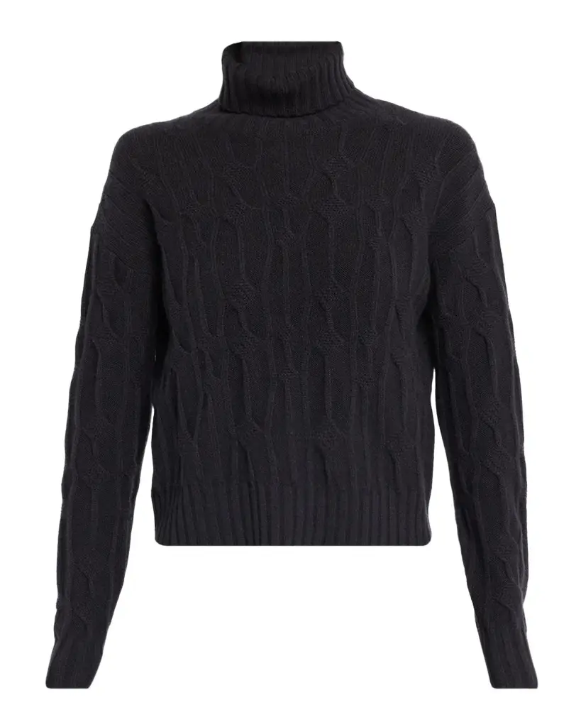 TSE Cashmere Textural Knit Turtleneck Sweater