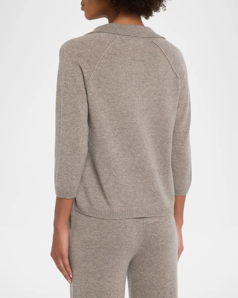 TSE Cashmere Cashmere 3/4-Sleeve Polo Sweater | Thumbnail 3 TSE Cashmere Cashmere 3/4-Sleeve Polo Sweater | Thumbnail 3
