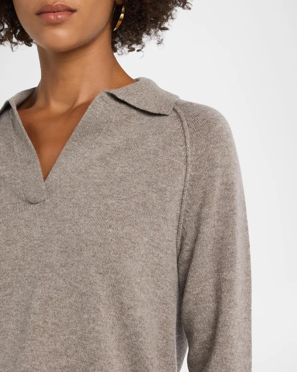 TSE Cashmere Cashmere 3/4-Sleeve Polo Sweater | Thumbnail 5 TSE Cashmere Cashmere 3/4-Sleeve Polo Sweater | Thumbnail 5
