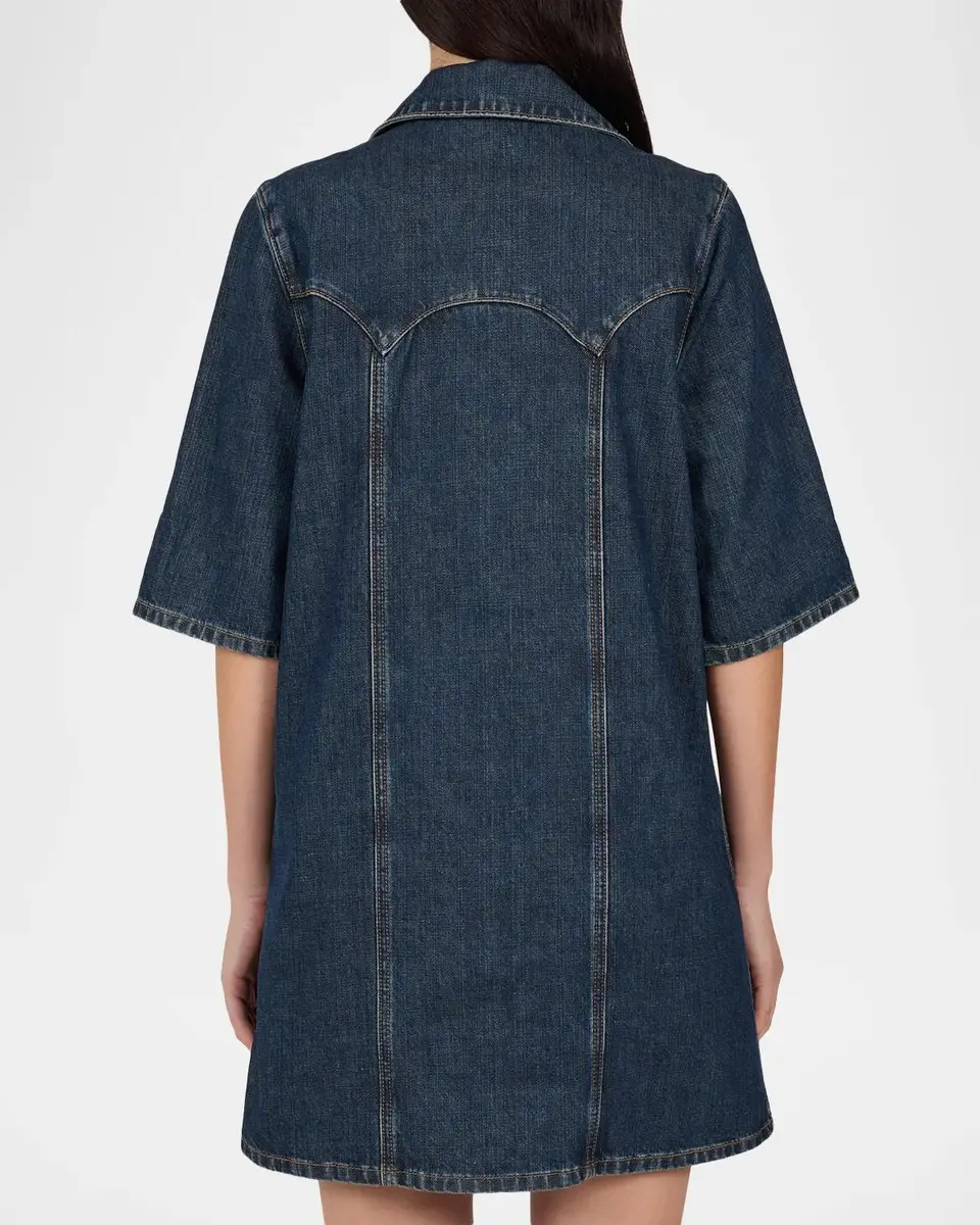 Ganni Denim Mini Shirtdress | Thumbnail 3 Ganni Denim Mini Shirtdress | Thumbnail 3