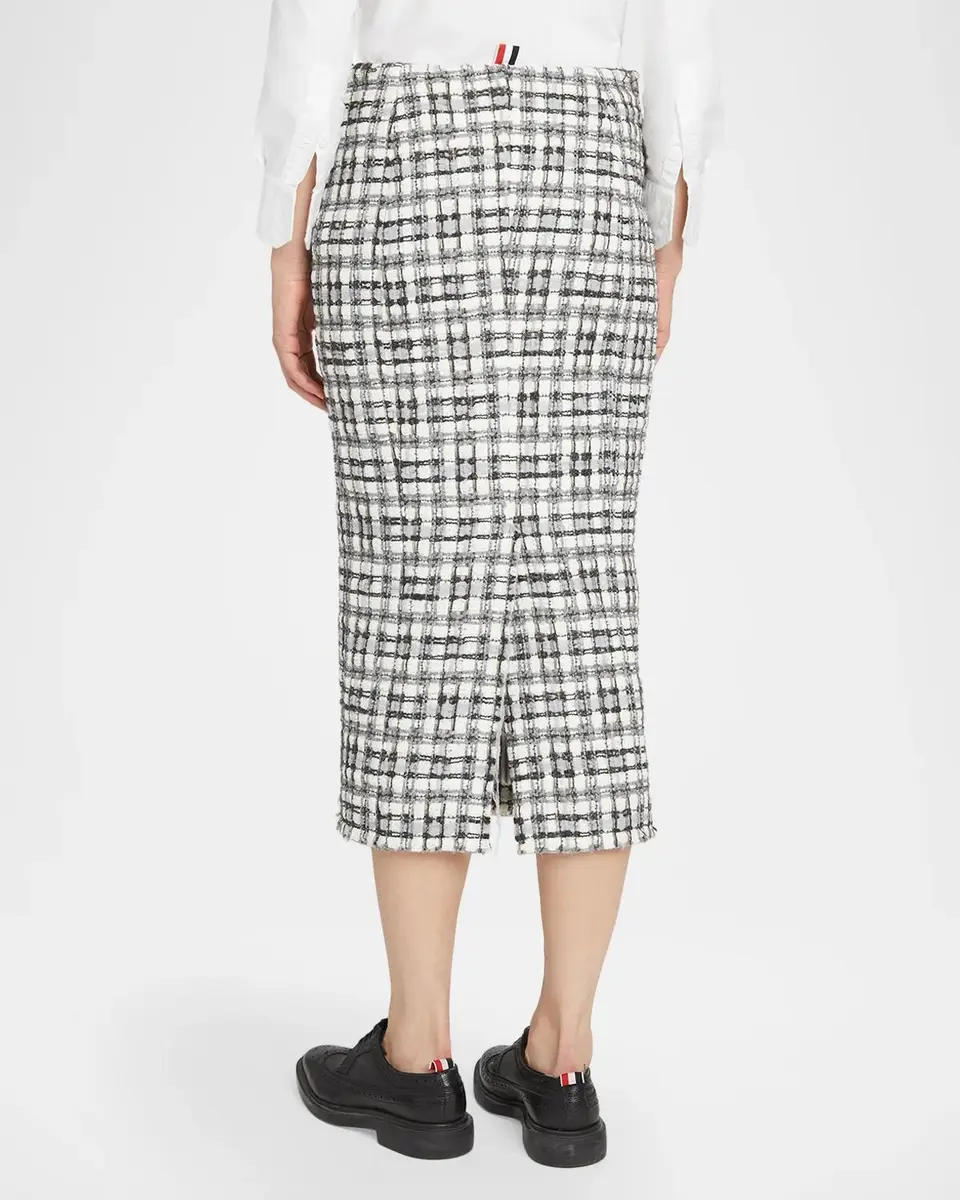Thom Browne Patterned Low-Rise Midi Skirt | Thumbnail 3 Thom Browne Patterned Low-Rise Midi Skirt | Thumbnail 3