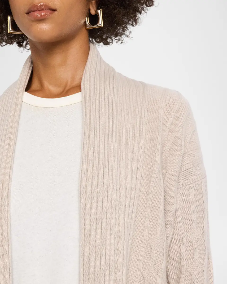 TSE Cashmere Shawl-Collar Cable-Knit Cardigan | Thumbnail 5 TSE Cashmere Shawl-Collar Cable-Knit Cardigan | Thumbnail 5
