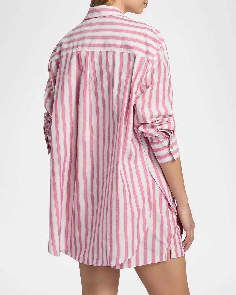 Papinelle Striped Cotton Shirting Boxer Pajamas | Thumbnail 3 Papinelle Striped Cotton Shirting Boxer Pajamas | Thumbnail 3