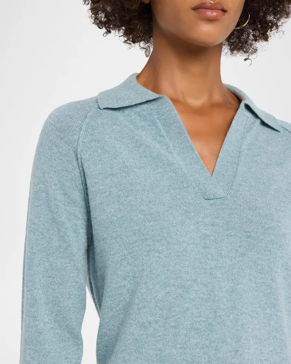 TSE Cashmere Cashmere 3/4-Sleeve Polo Sweater | Thumbnail 5 TSE Cashmere Cashmere 3/4-Sleeve Polo Sweater | Thumbnail 5