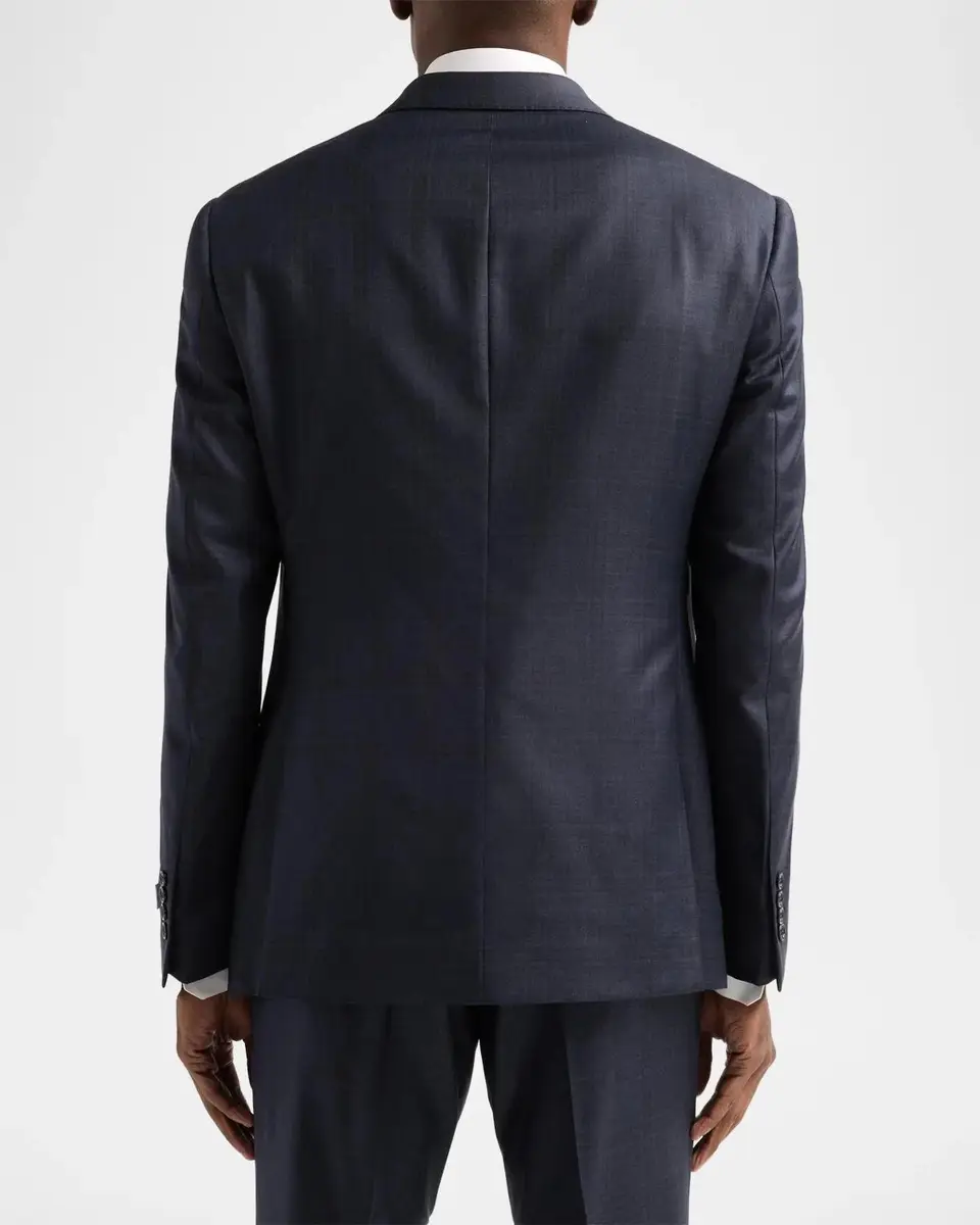 Emporio Armani Men's Plaid Wool Single-Breasted Suit | Thumbnail 3 Emporio Armani Men's Plaid Wool Single-Breasted Suit | Thumbnail 3