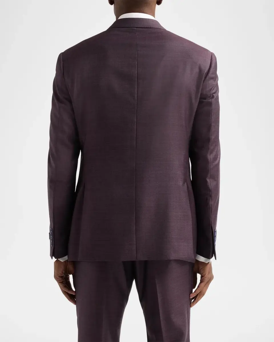 Emporio Armani Men's Textured Wool Single-Breasted Suit | Thumbnail 3 Emporio Armani Men's Textured Wool Single-Breasted Suit | Thumbnail 3