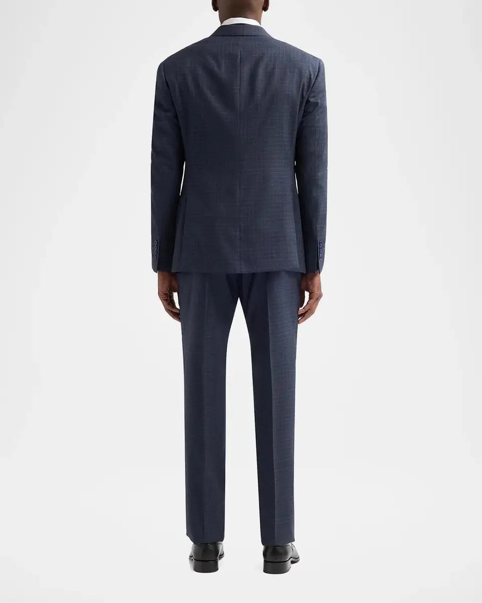 Emporio Armani Men's Textured Box Wool Single-Breasted Suit | Thumbnail 3 Emporio Armani Men's Textured Box Wool Single-Breasted Suit | Thumbnail 3